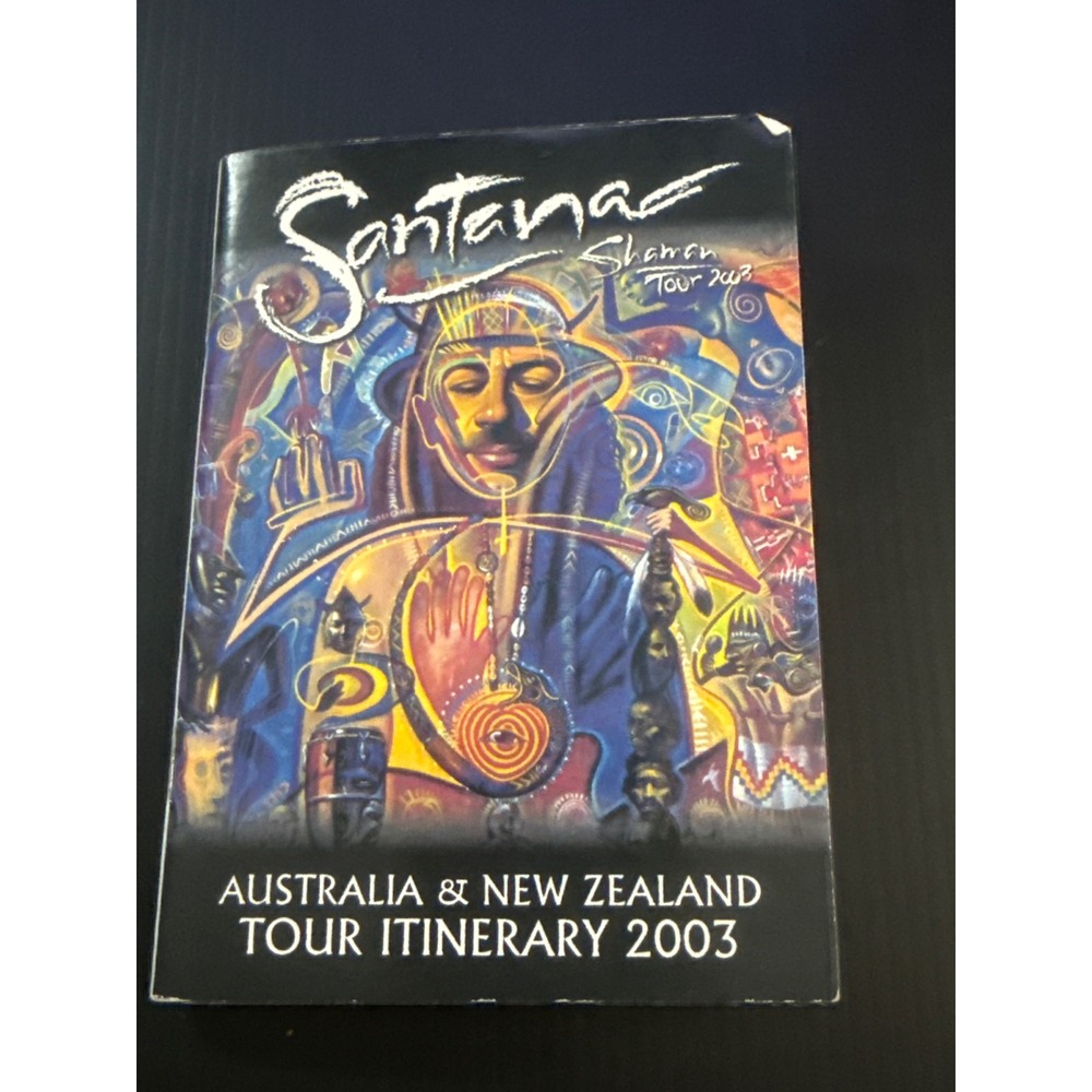 Santana Shaman Tour 2003 Australia New Zealand Crew Itinerary Book Rare
